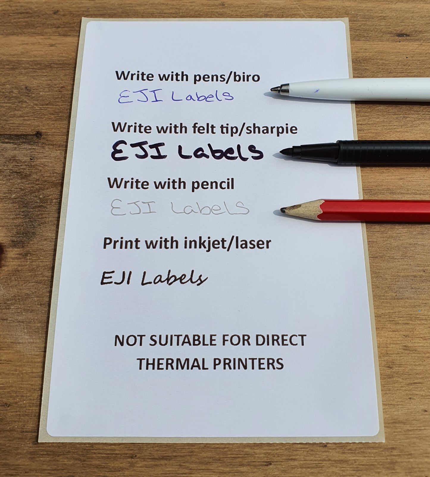 4 x 6" Shipping labels. Inkjet, laser and handwritten version