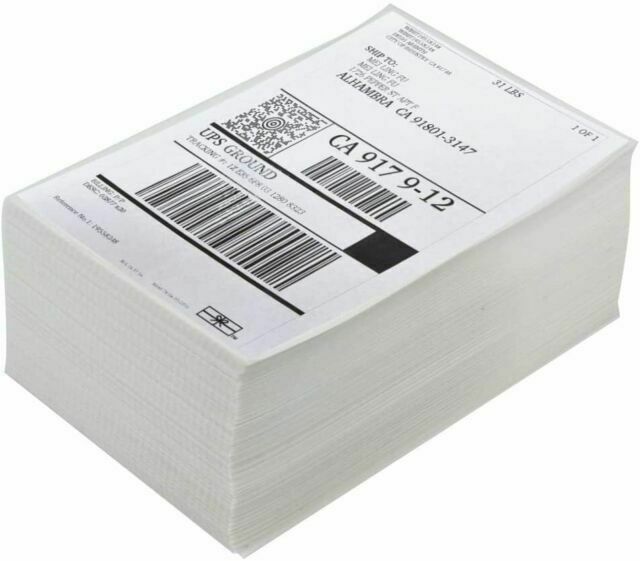 4 x 6" Shipping labels. Direct Thermal printers