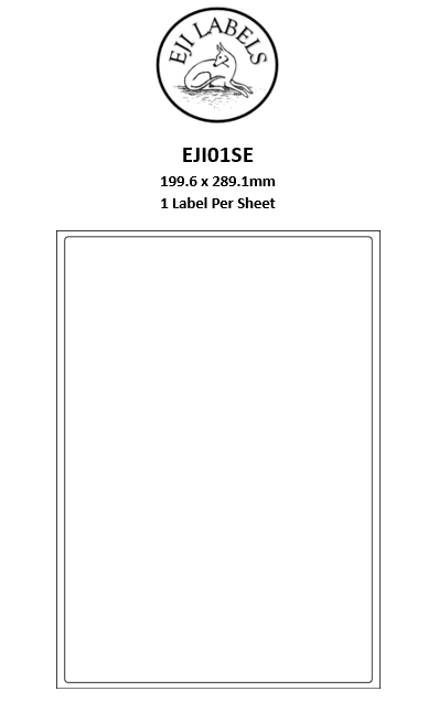 A4 Label Sheets 1 per page. L7167 / J8167