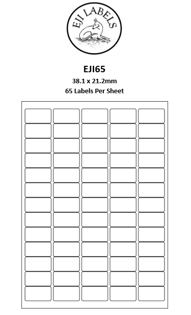 A4 Label Sheets 65 per page. L7651