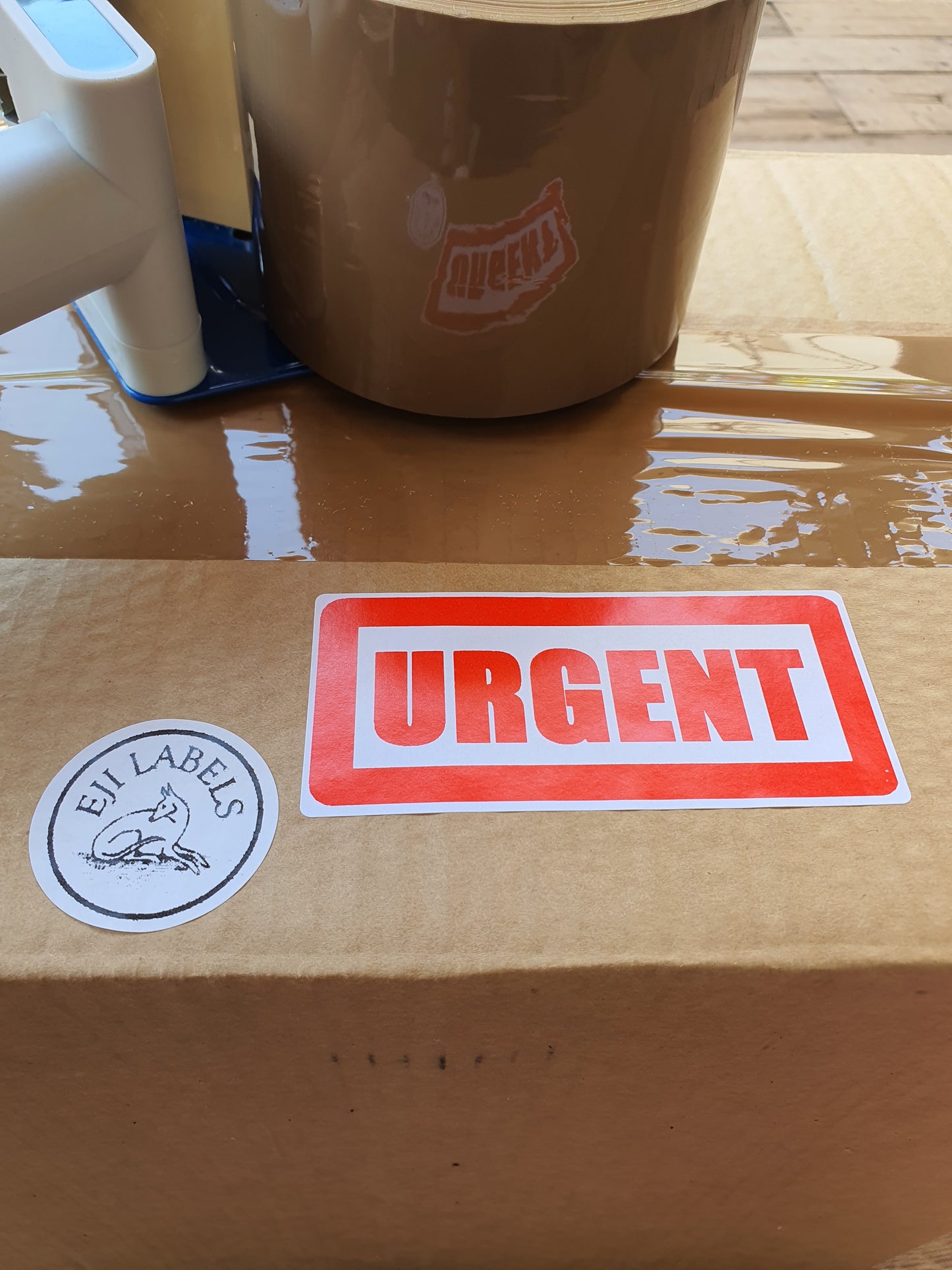 Large Urgent Stickers. 100 x 50mm